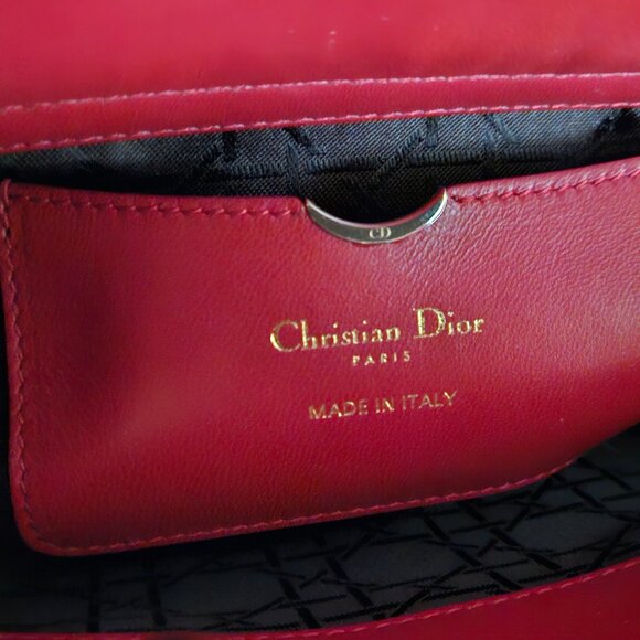 Christian Dior East and West red leather bag - Picture 8 of 12